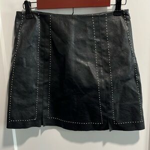 Altar’d State Black Faux Leather Mini Skirt Small EUC